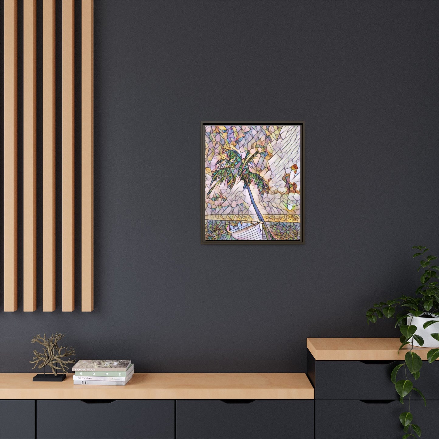 Tropical Palm Canvas Print — Framed Matte Wall Art