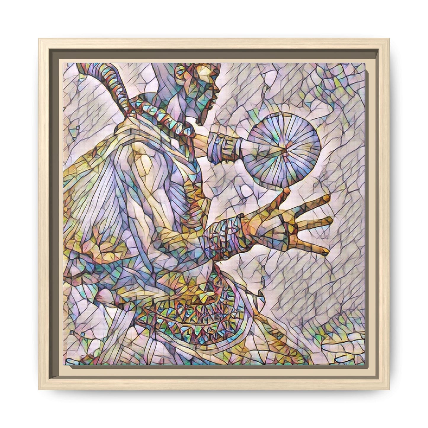 Tribal Shaman Art Print — Framed Matte Canvas Wall Art