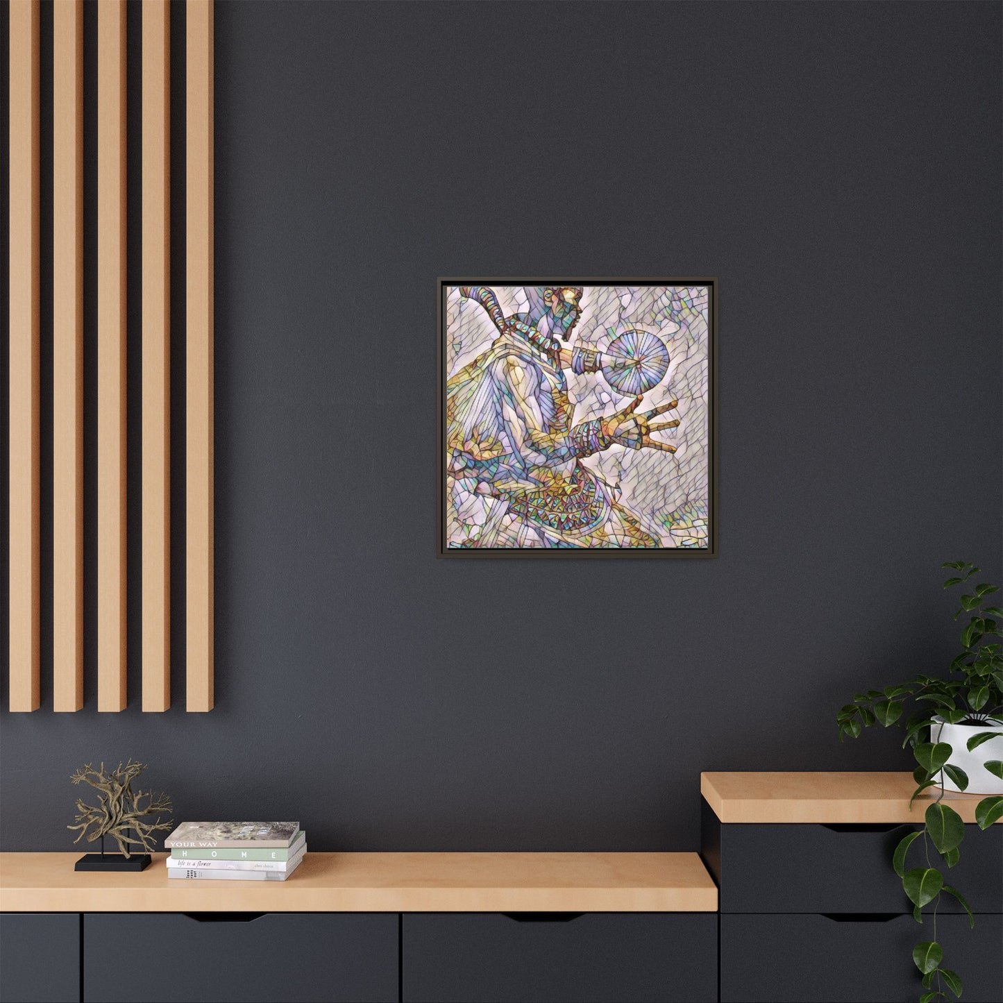Tribal Shaman Art Print — Framed Matte Canvas Wall Art