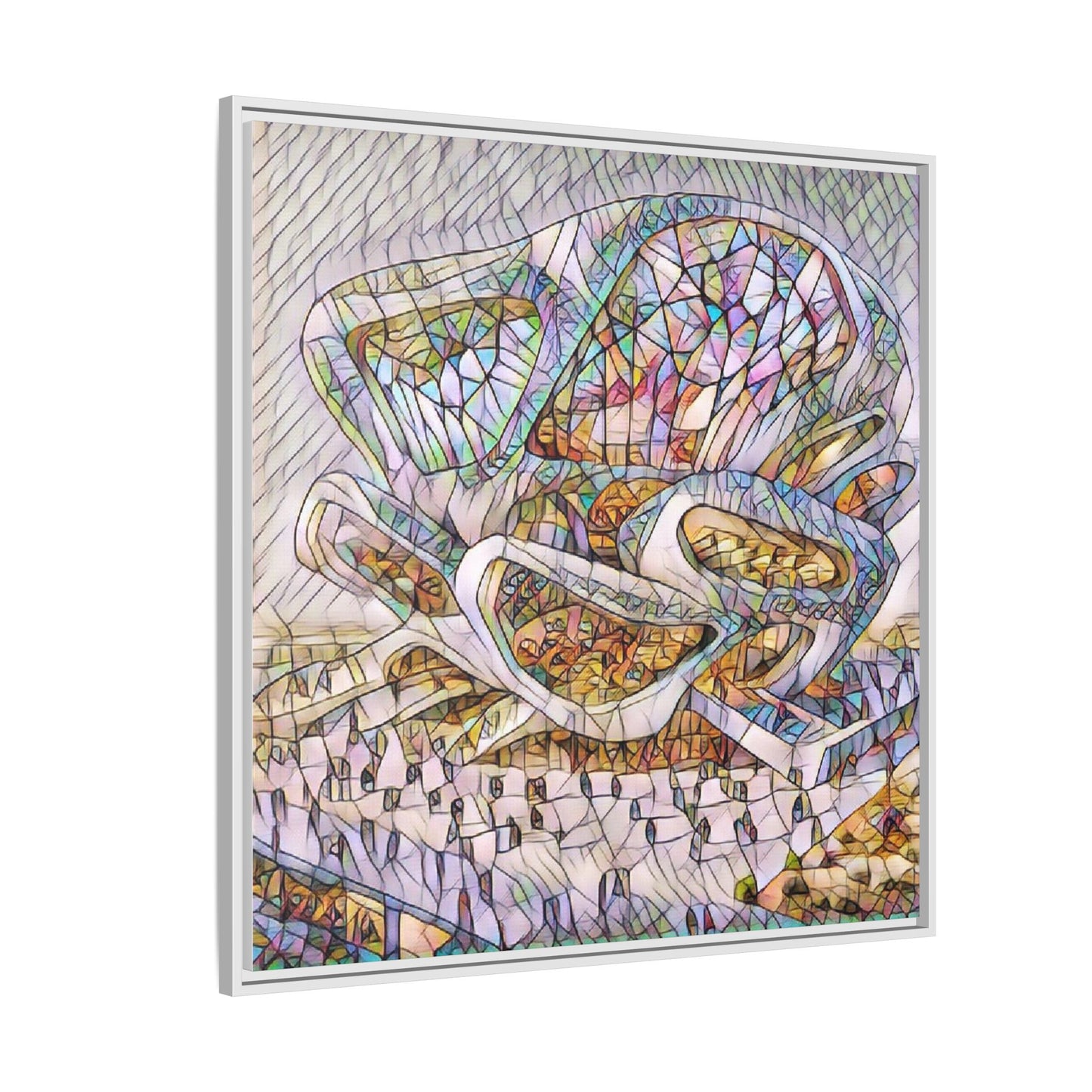 Abstract Colorful Sculpture Matte Canvas Framed Wall Art