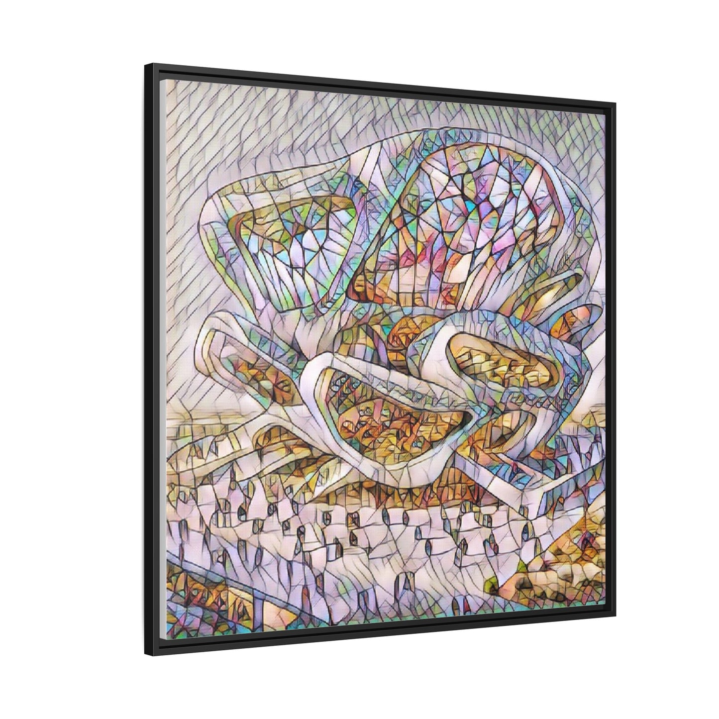 Abstract Colorful Sculpture Matte Canvas Framed Wall Art