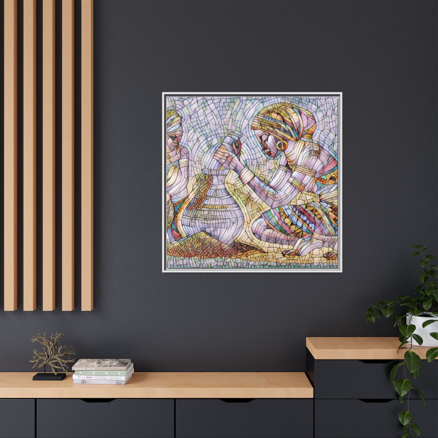 Matte Canvas, Framed (Multi-color)