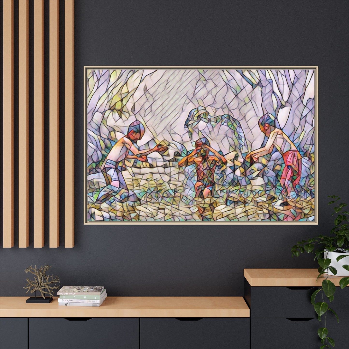 Matte Canvas, Framed (Multi-color)