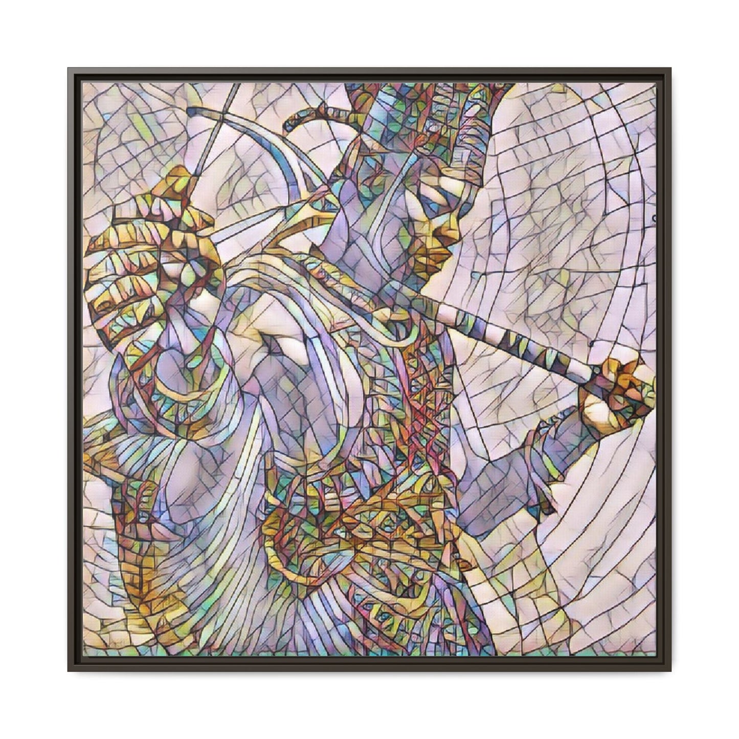 Egyptian God Mosaic Matte Canvas Framed Art