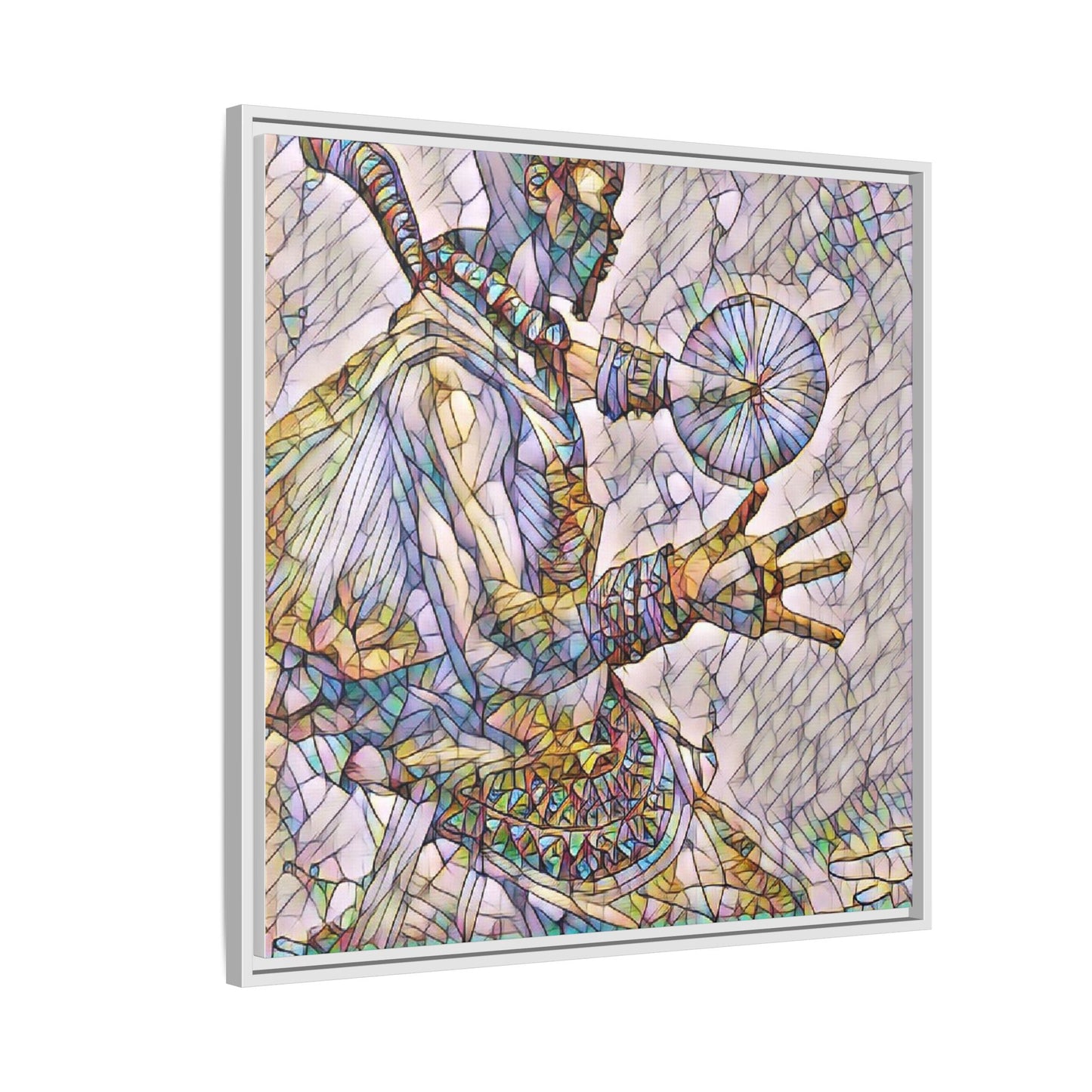 Tribal Shaman Art Print — Framed Matte Canvas Wall Art