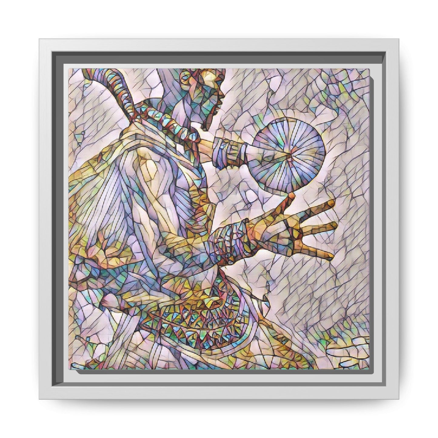 Tribal Shaman Art Print — Framed Matte Canvas Wall Art