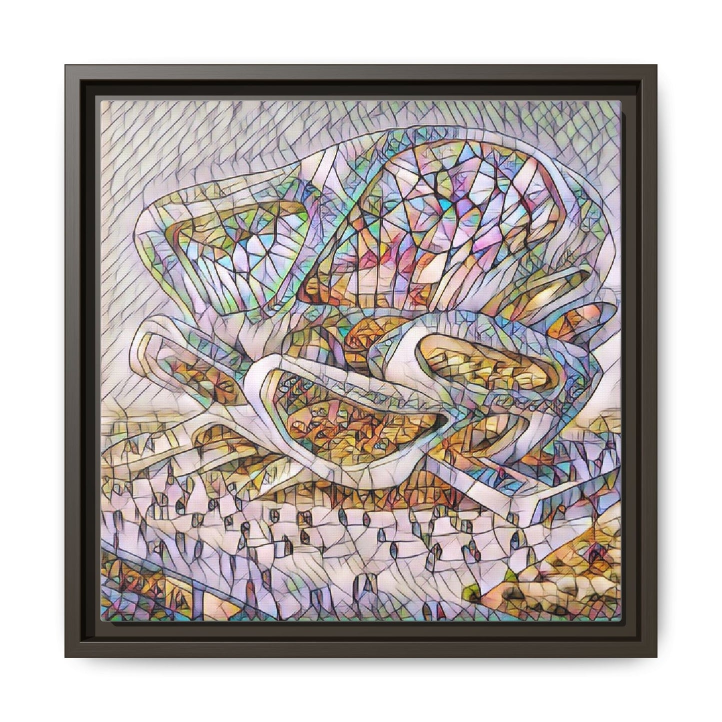 Abstract Colorful Sculpture Matte Canvas Framed Wall Art
